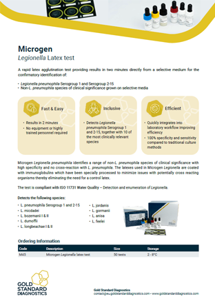 Microgen Legionella Latex test