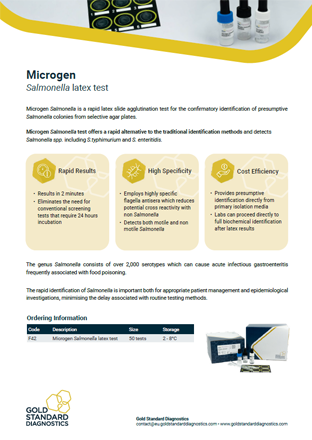 Microgen Salmonella Latex test